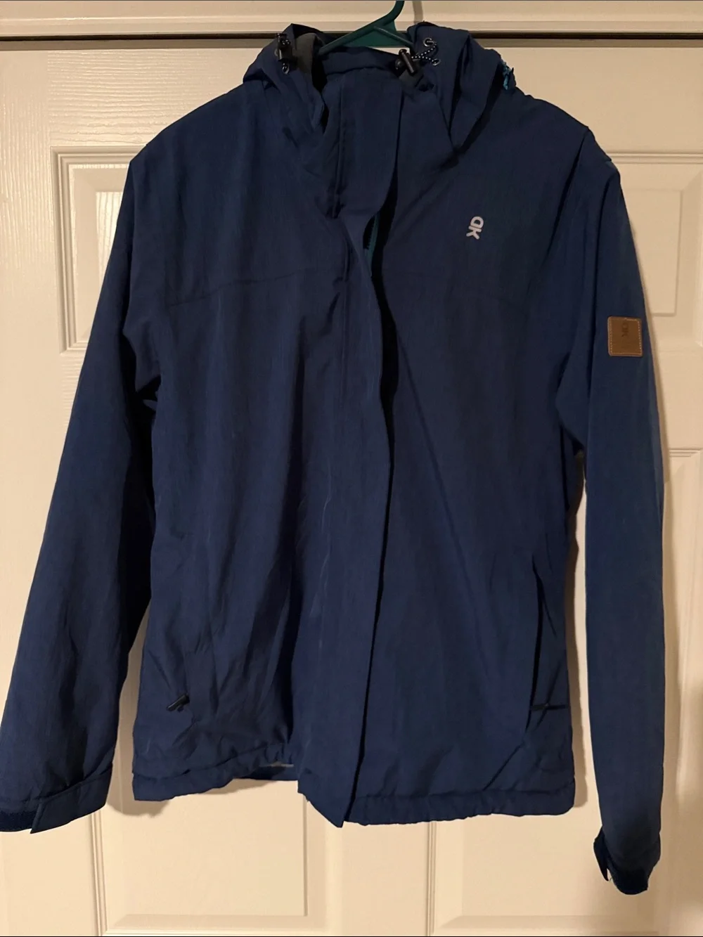 Men's Navy Blue Hooded Raincoat - Outdoor Performance Jacket